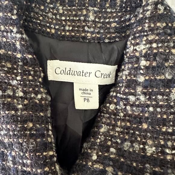 COLDWATER CREEK Womens Jacket Half Sleeve Tweed Career Travel Minimalist | P8 - Picture 5 of 9
